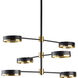 Oralee 6 Light 43 inch Black / Brass / Black Chandelier Ceiling Light